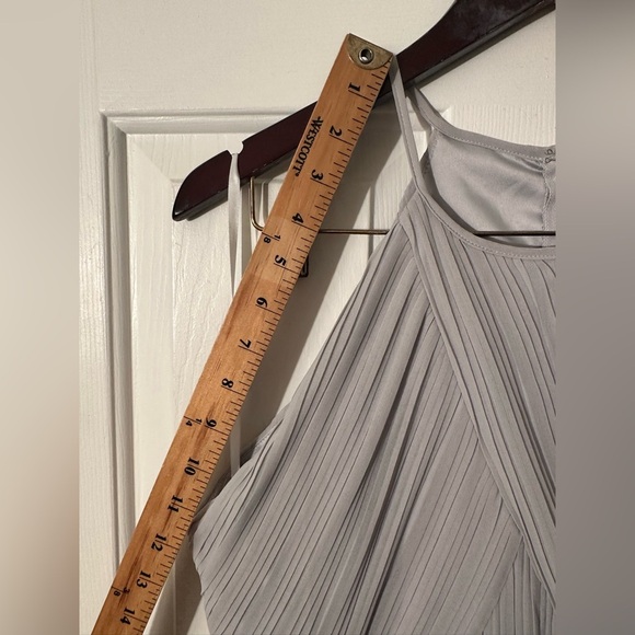 NWT BHLDN Anthropologie 12 Madrie Maxi Dress Fog Grey Bridesmaid Halter Chiffon - Picture 12 of 12